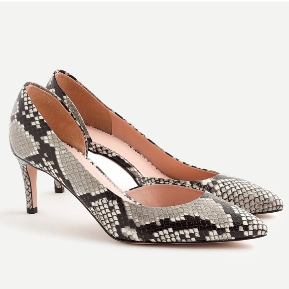 J. Crew Shoes - J Crew Lucie D’Orsay Pumps in Snake-Embossed Leather Made in Italy